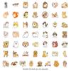 50 peças de desenhos animados animal bonito desenho animado cão caderno bagagem graffiti decoração adesivos caderno conta de mão adesivos