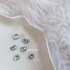 Rhinestones para Arte de Uñas Crystal Moonlight con Parte Trasera Puntiaguda, Popular en Internet, Brillantes Irregulares de Corazón, Mariposa, Cuadrado, Cubo de Azúcar, Ovalados, Rhinestones de Uñas Portátiles