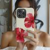 Lista de Estaciones de América del Norte Funda de Teléfono Flor Roja Sencilla iPhone 16 Funda con Película Magnética Mate Apple 18Promax