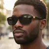 Novos Óculos de Sol Ovais Hip-Hop Punk Retro Versáteis da Moda Europeia e Americana Proteção Solar para Exterior Óculos de Sol Transfronteiriços