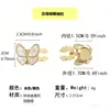 Gemelos de Mariposa con Goteo de Aceite y Pedrería Hechos a Medida por el Fabricante para Mujer, Accesorios Metálicos para Ropa, Joyería de Botones, Accesorios para Ropa, Transfronterizo