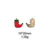 Caja de Regalo de Navidad, Árbol de Navidad, Calcetín de Navidad, Accesorios de Joyería de Aleación DIY de Papá Noel, Pulsera Transfronteriza, Accesorio para el Cabello, Colgante