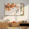 Pintura Decorativa Moderna de Caixa de Medidor Elétrico de Luxo Leve, Capa de Caixa de Interruptor Elétrico Estilo Chinês Novo, Pintura Pendurada Simples Moderna, Pintura Pendurada de Paz e Alegria