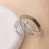 Pulsera Abierta con Textura Lisa Electrochapada CCB Transfronteriza Europea y Americana, Brazalete Versátil de Moda, Joyería Exagerada Exquisita de Nicho
