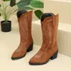 Otoño 2026 Nueva Llegada Comercio Exterior Tallas Grandes para Mujer Casual Cómodo Estilo Europeo Americano Moda Ropa Exterior Botas Talla Única