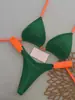 2026 Novo Biquíni Duas Peças Color Block Sexy Liso Estilo Europeu e Americano Venda por Atacado Estilo Férias na Praia para Mulheres