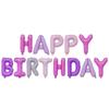 Set de globos de letras de cumpleaños en inglés de 16 pulgadas de tapa dura, decoración de cumpleaños para niños, diseño de escena, venta al por mayor de globos