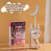Reloj Pequeño de Dibujos Animados, Movimiento Silencioso, Aspecto Elegante, Creativo, Animal Lindo en Coche, Decoración de Escritorio y Mesita de Noche, Adornos, Regalos al por Mayor