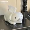 Caja de Pañuelos Creativa de Perro Blanco Pequeño Sala de Estar Dormitorio Mesa de Café Caja de Papel Escritorio Estilo Crema Adornos Decorativos Regalo de Inauguración de Casa