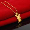 Colgante de Oro Arena Vietnamita Collar Conejita Xiao Lujo Accesible Diseño Nicho Joyería Doce Signos del Zodíaco Sentido de Alta Gama para Mujer