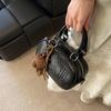 Bolso de bolos portátil vintage para mujer, bolso cuadrado pequeño con textura de moda, bolso cruzado combinable para principios de primavera 2025