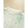 Camisa de manga curta com estampa floral em gaze de algodão de camada dupla para mulheres, corte solto, coleção de verão 2026, algodão puro, macia, blusa casual feminina