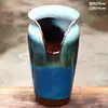 Vaso de flores carnudo doméstico fita de incisão alta entalhe planta zisha cerâmica penhasco pilha velha vaso respirável