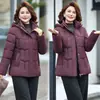 Abrigo de algodón de alta gama, elegante, relleno de plumón para mujer, nueva colección de invierno 2026, estilo coreano, moderno, simple, corte ajustado, disponible en tallas grandes.
