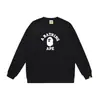 Comercio exterior BAPE cabeza de mono marca de moda logo pequeño estampado de letras sudadera con capucha manga larga sudadera de cuello redondo para pareja