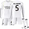 2526 Uniforme de Fútbol de Local de Manga Larga del Real Madrid No. 9 Mbappe 7C Ronaldo Jersey 5 Bellingham Traje de Otoño e Invierno