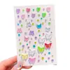 Pegatinas de Pintura Facial de Nuevo Estilo con Pedrería de Cristal y Mariposas 3D para Maquillaje de Dulce Presentación Escénica y Decoraciones para las Esquinas de los Ojos