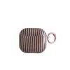 Capa Protetora de Fone de Ouvido Estilo Coreano com Listras Verticais Simples para AirPods 4ª Geração Adequada para Fones de Ouvido Apple AirPods 3ª Geração Pro2