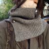 Coreia do Sul Ins Retro Inverno Quente Novo Estilo Cachecol Feminino Casual Pescoço Manga À Prova de Frio Cachecol de Malha na Moda