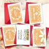 Cartão de Agradecimento Transfronteiriço com Envelope Criativo Nova Flor Mensagem de Thankyou em Inglês Cartão de Cumprimentos Dobrável