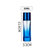 Botella pulverizadora de color degradado de 20 ml, botella portátil dividida de atomizador fino para perfume, botella vacía pequeña de muestra de 30 ml para cuidado de la piel