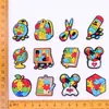 Amazon Serie de Rompecabezas del Autismo Dijes para Zapatos, Accesorios para Zapatos de Goma Blanda de PVC, Hebillas para Zapatos, Decoraciones para Zuecos