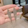 Pendientes Largos de Borla de Zirconia Super Hada Exagerados Únicos Incrustados de Diamantes Nicho Nuevos de Moda Celebridad de Internet Coreana Pendientes Elegantes para Mujer