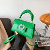 Bolso Cuadrado Pequeño de Diamantes de Moda 2024 Nuevo Bolso de Mano Guofeng con Gema Bolso de Mujer Estilo Occidental Texte Bolso Bandolera de Hombro