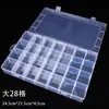 Caja de almacenamiento de accesorios de joyería, material de almacenamiento de piezas, caja de plástico con tapa, pendientes, pulseras, collares, caja desmontable