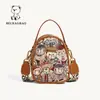 Fábrica de Origem da Bolsa Norte Moda Tendência Versátil Bolsa Feminina Estampada Portátil de Ombro Design de Nicho Bolsa Transversal