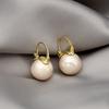 Pendientes de Tachuela de Perla Francesa de Lujo Ligero Aguja Plateada Diseño Retro Coreano Pendientes de Ojo de Gato Luna Estrella Puños de Oreja de Zirconia Súper Brillantes