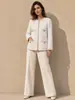 Novo Casaco de Lã Clássico Heying Outono/Inverno 2026 Estilo Chanel, Jaqueta de Lã Dupla Face com Gola Redonda para Senhoras Elegantes