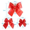 Decoração de Festa para Interior e Exterior Suprimentos de Natal Laço de Algodão Recheado Estrutura de Algodão Recheado Laço com Borda Dourada Decoração Pendente