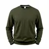 Nueva sudadera con cuello redondo, color liso, estilo americano, para otoño e invierno, peso pesado, simple, hip-hop, casual, para ir al trabajo, relajada, versátil