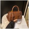 Bolsa de Mão de Moda de Luxo Transfronteiriça para Mulheres 2026 Nova Outono e Inverno Retrô Casual Nicho Pequena Quadrada Bolsa de Ombro
