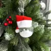 Chenlin Bola Transparente de PET Transfronteiriça Galhada Boneco de Neve Chapéu de Natal Festa de Feriado Decoração de Hotel Pingente de Árvore de Natal