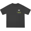 Camiseta de manga corta de seda de leche con estampado de rana de dibujos animados de estilo americano de alta calle, simple y versátil, top unisex