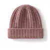 Chapéu de Cashmere Espesso de Camada Dupla Moldado em Peça Única 35% Cashmere Novo para Homens e Mulheres, Chapéu de Tricô Quente, Chapéu de Lã