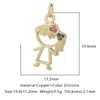 Nuevos Accesorios de Joyería para Mujer Cobre Microincrustación Circonia de Color Pendientes Collar Colgante DIY Accesorios Versátiles