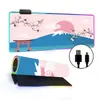 Alfombrilla de ratón luminosa RGB para Gaming E-Sports Pad para teclado Transfronterizo Estilo nacional Engrosada Pad para escritorio de oficina LED Colorida Tamaño Grande