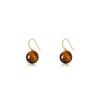 Pendientes de piedra de ojo de tigre estilo Virtue Pull para mujer, diseño de nicho de lujo ligero, pendientes retro exquisitos, joyería de oreja simple de moda