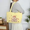 Bolsa de Mão Fofa Bordada com Coelho Ins Coreana Acolchoada para Compras Bolsa de Ombro Grande Capacidade Bolsa de Mão para Mamãe Bolsa de Cosméticos