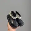 Botas de Cuero con Adorno de Encaje para Niñas 2026 Otoño/Invierno Nuevos Zapatos Infantiles Estilo Coreano Suela Suave Antideslizantes Botas de Combate para Bebé Niña