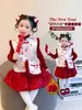 Ropa de Año Nuevo para Niñas, Traje Tang, Traje con Forro Polar Estilo Chino, Ropa de Año Nuevo Infantil Estilo Dinastía Han de Invierno, Ropa China para Actuaciones de Bebé