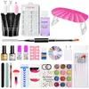 Kit de herramientas para uñas con lámpara UV, pegamento para extensión de gel de uñas nuevo 30g, pulido, transfronterizo WiRinef