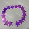 Centro Comercial de Accesorios para Bodas Hotel Decoración de Bodas Cadena de Lentejuelas Estrella de Cinco Puntas Láser Dorada y Plateada Cortina Colgante