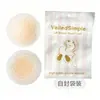 Protetores de Seio Sólidos de Silicone com Ranhuras e Perfuração Espiral, Coberturas de Mamilo Invisíveis, Anti-Amassado, Respiráveis, Reutilizáveis para Roupa de Banho