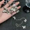 Cadena de Cintura de Mariposa Plateada Estilo Bohemio Vintage para Vestido de Mujer Moda de Alta Gama Accesorios de Cinturón Metálico Versátiles