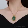 Nuevo Estilo Chino Estilo Nacional Moda Nacional Huevo de Jade Dongling Natural Fideos de Huevo Colgante Versátil Elegante Lujo Alto Nivel Collar de Diamantes