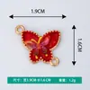 Nuevos Accesorios Creativos de Joyería DIY Mariposa de Dibujos Animados Aleación de Aceite Goteante Colgante de Pulsera Colgante Pequeño Venta al por Mayor